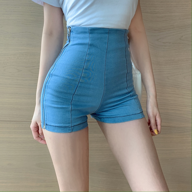 牛仔短裤女2020夏季新款韩版薄款高腰收腹显瘦性感弹裤超短裤