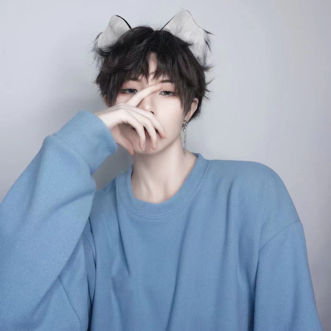 《黑白兽耳发夹 小奶狗兽耳发夹超可爱日系cos发卡猫耳狐狸耳朵对夹