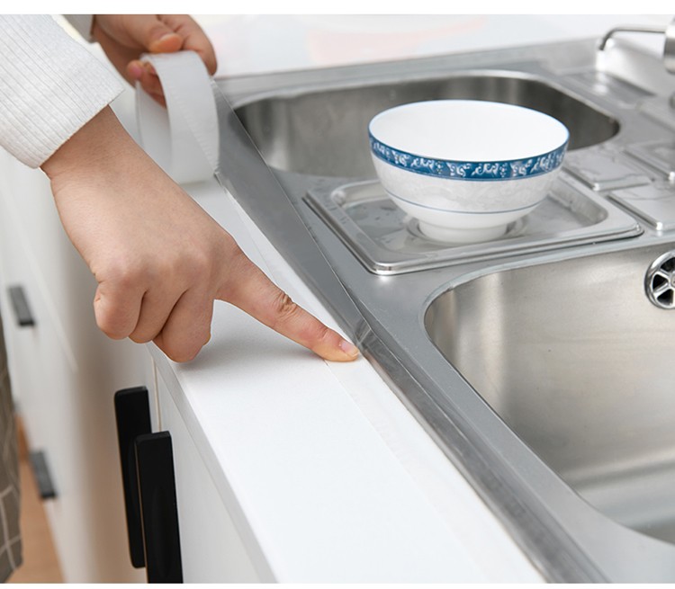 日本厨房防水防霉胶带洗手台边缝隙防水贴灶台水挡水贴条