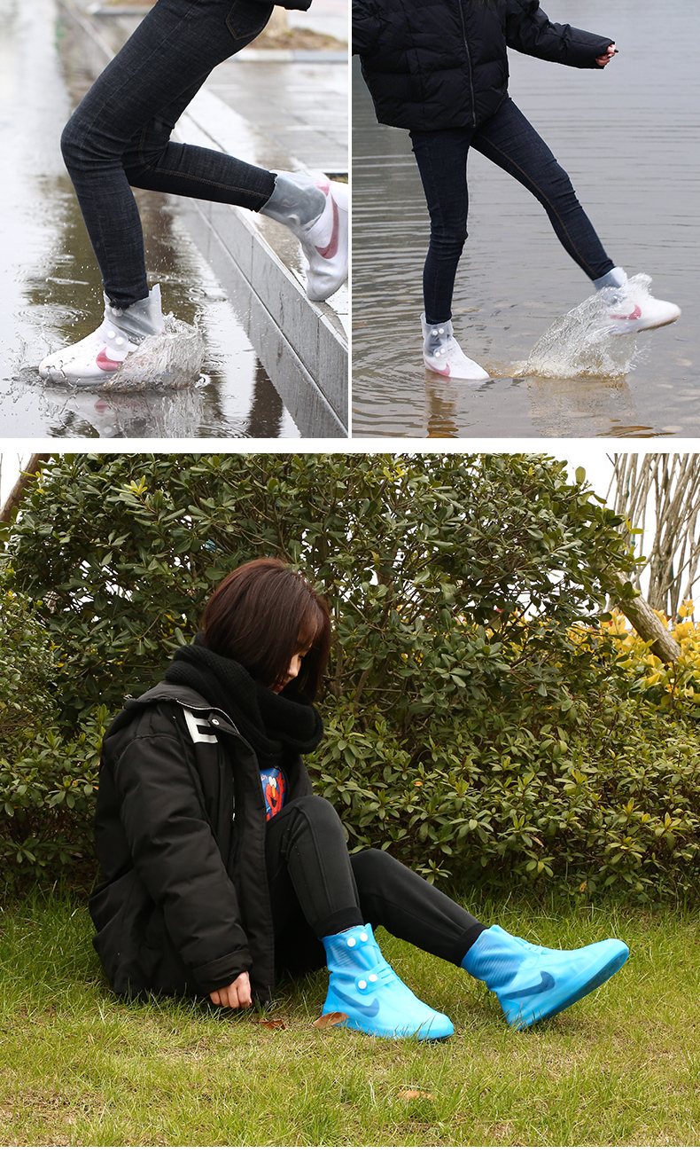 雨鞋防水套防雨硅胶雨靴女水鞋成人男防滑加厚耐磨高筒下雨雨鞋套
