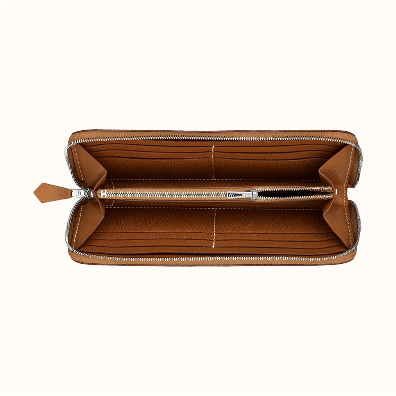 海外购正品hermes爱马仕男钱包镀钯拉链内部卡槽修饰时尚原创设计