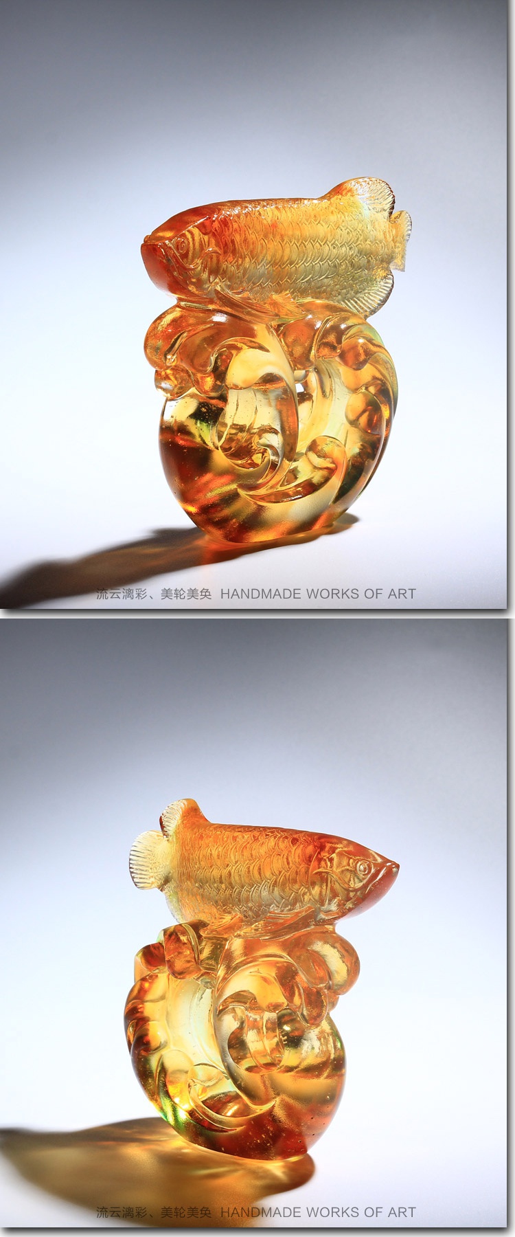 礼氏嘉创意礼品202102261346 礼氏嘉 礼品开业乔迁琉璃乌鳢黑鱼摆件