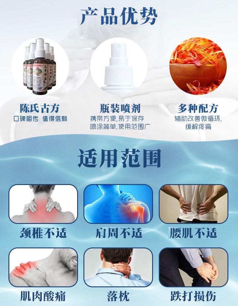《【哪痛喷哪】颈椎肩周风湿骨痛灵关节疼护腰腿痛坐骨神经抑菌喷剂