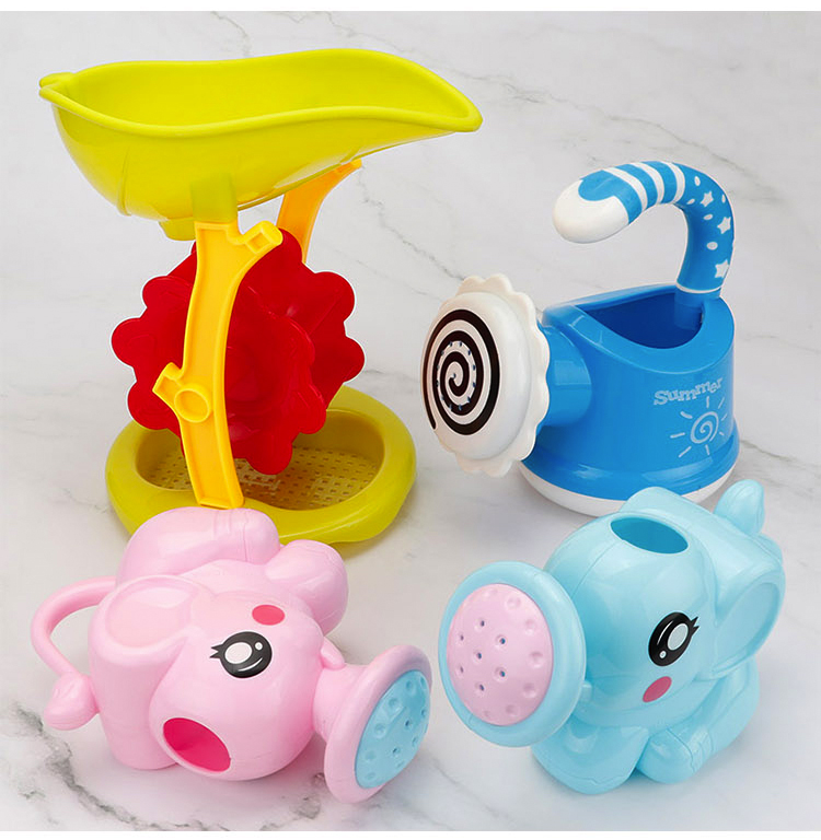 转乐洗澡玩具沙滩玩具沙漏浴室戏水花洒水壶泳池玩具适用年龄3岁以上