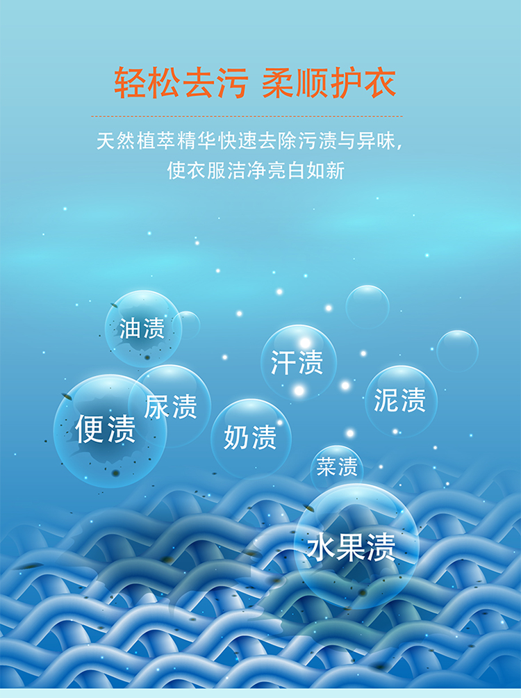 英国小树苗littletree儿童婴儿天然橙油洗衣液袋装500ml