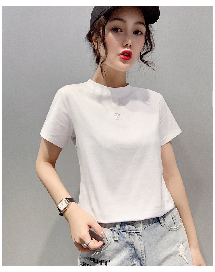 帝舒莱2019新款韩版夏装超火cec短袖女半袖t恤洋气印花时尚纯棉百搭