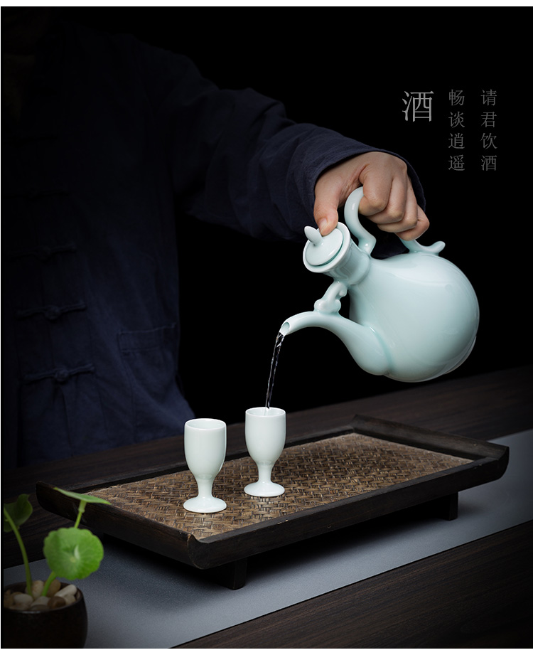 工匠陶瓷酒具套装仿古酒壶家用白酒杯中式创意分酒器古风高脚杯小酒盅