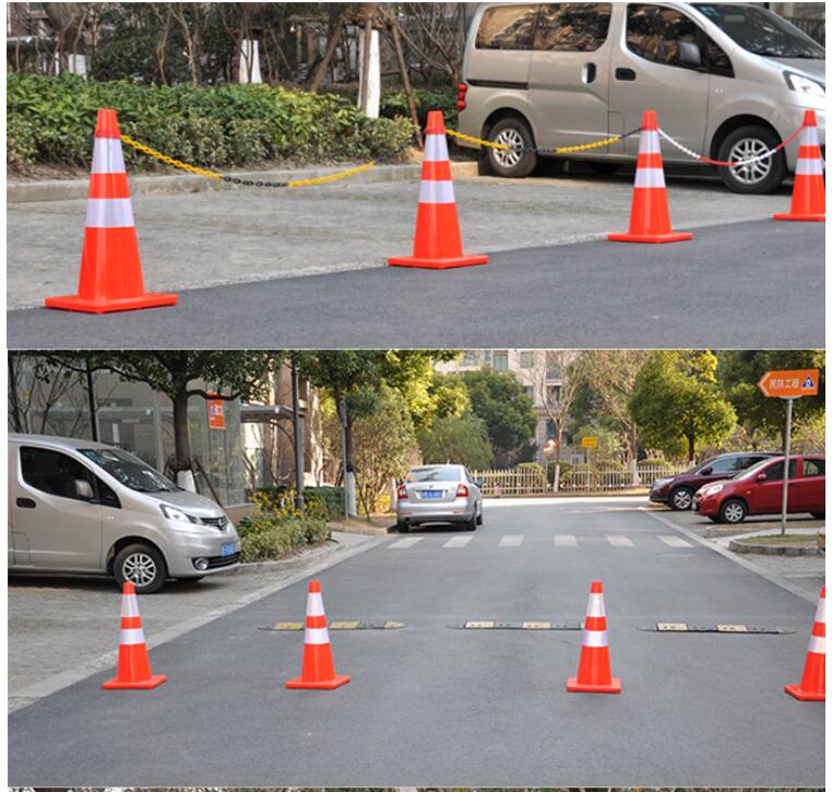 pvc路锥70cm反光锥桶橡胶路锥雪糕筒警示锥路障锥圆锥交通安全锥 敬平