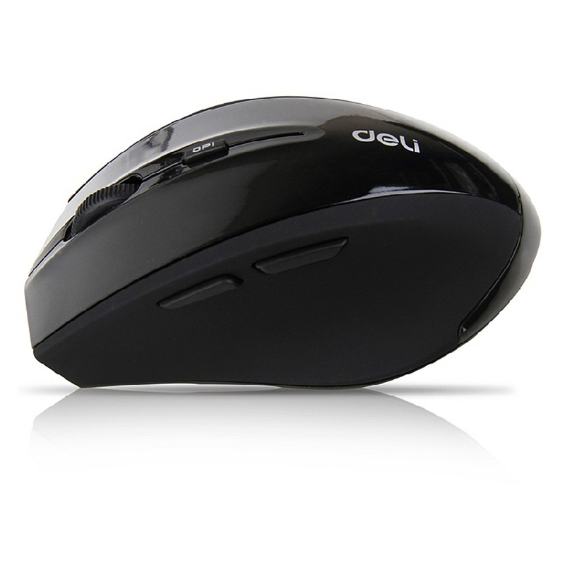 得力deli3729无线多媒体键盘鼠标礼品套装黑色