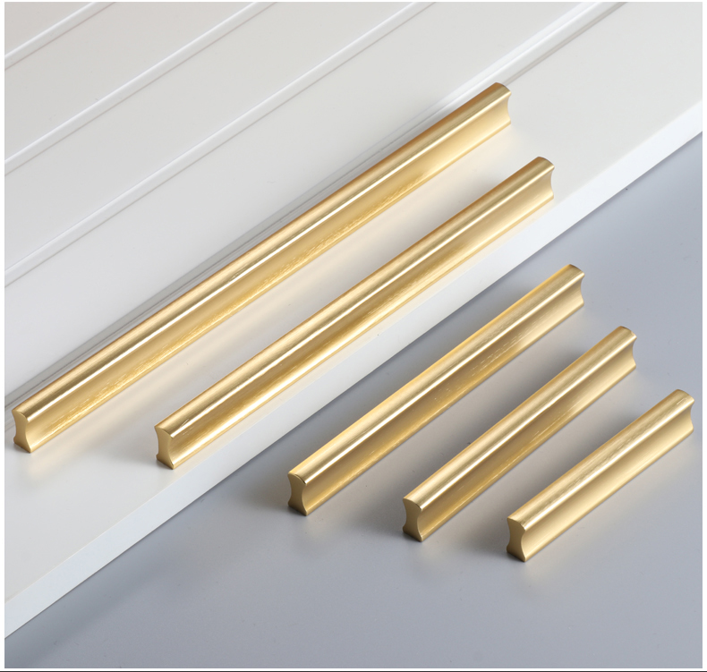一字型金色拉手现代简约黑色把手柜橱柜拉手抽屉柜子衣柜长拉手