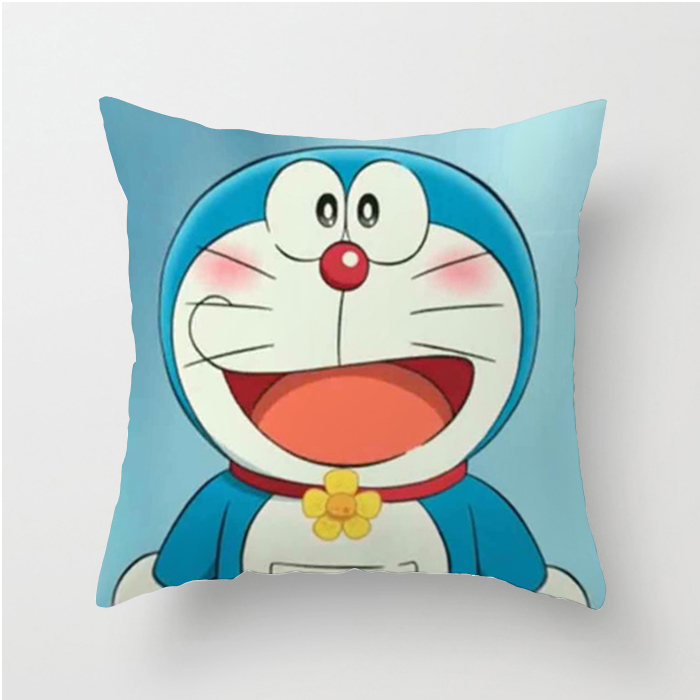 卡通动漫哆啦a梦机器猫蓝胖子叮当猫抱枕套靠垫靠枕枕头儿童礼物 开心
