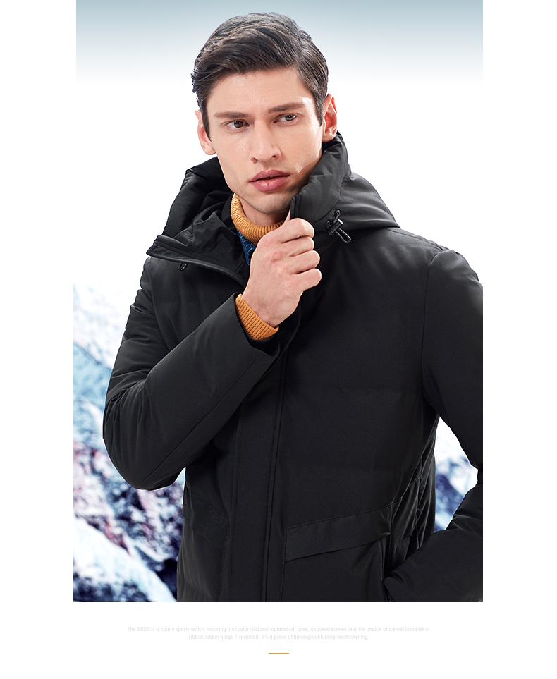 柒牌seven男装羽绒服2019秋冬外套男士商务休闲保暖加厚短款连帽