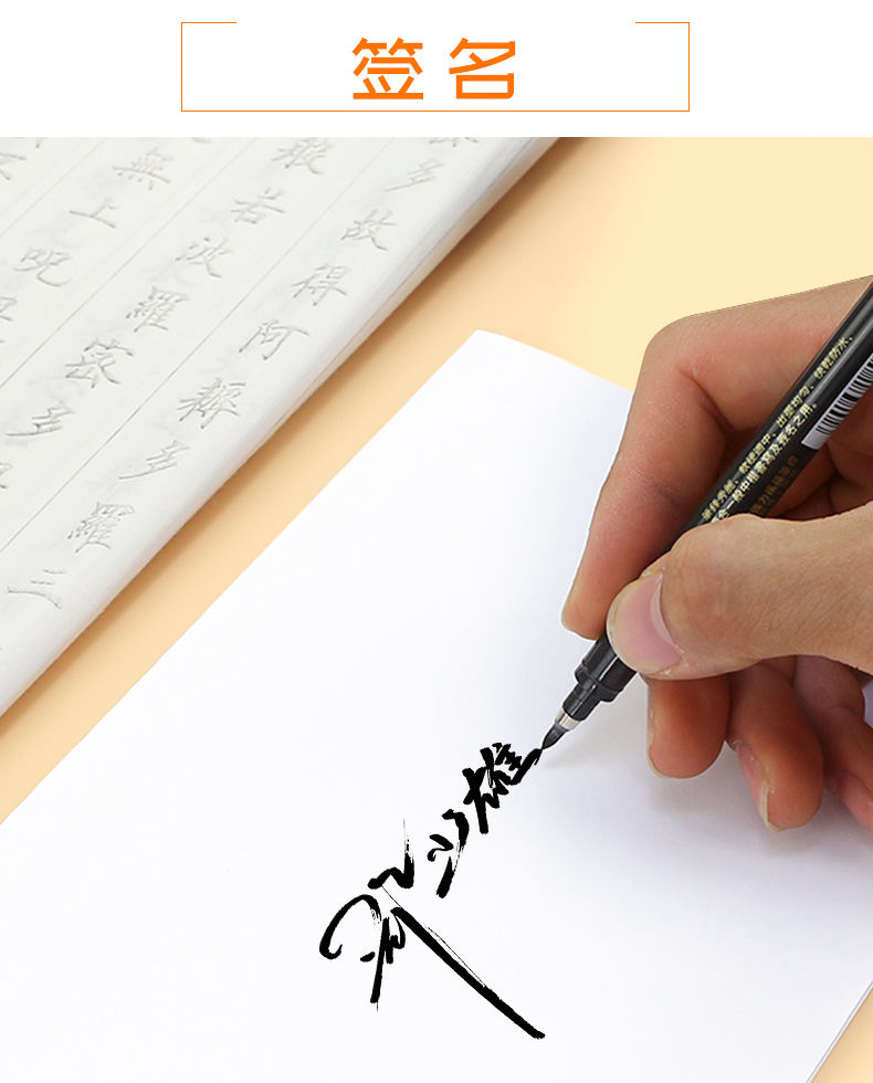 日本zebra斑马牌秀丽笔小楷硬笔书法练字极细中楷科学仿毛笔软头小楷