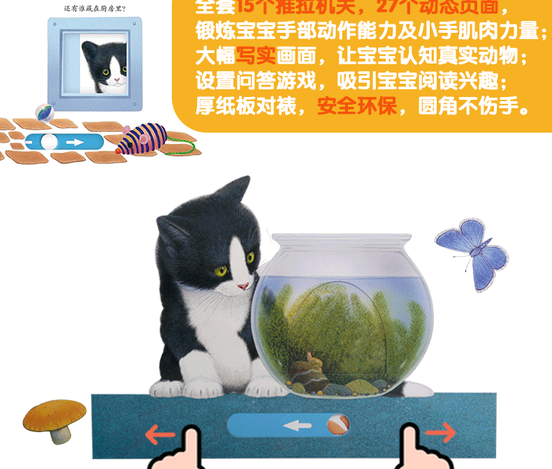 好奇的小猫 乐乐趣动物朋友手指推拉书 英 阿曼达 伍德著 摘要书评在线阅读 苏宁易购图书