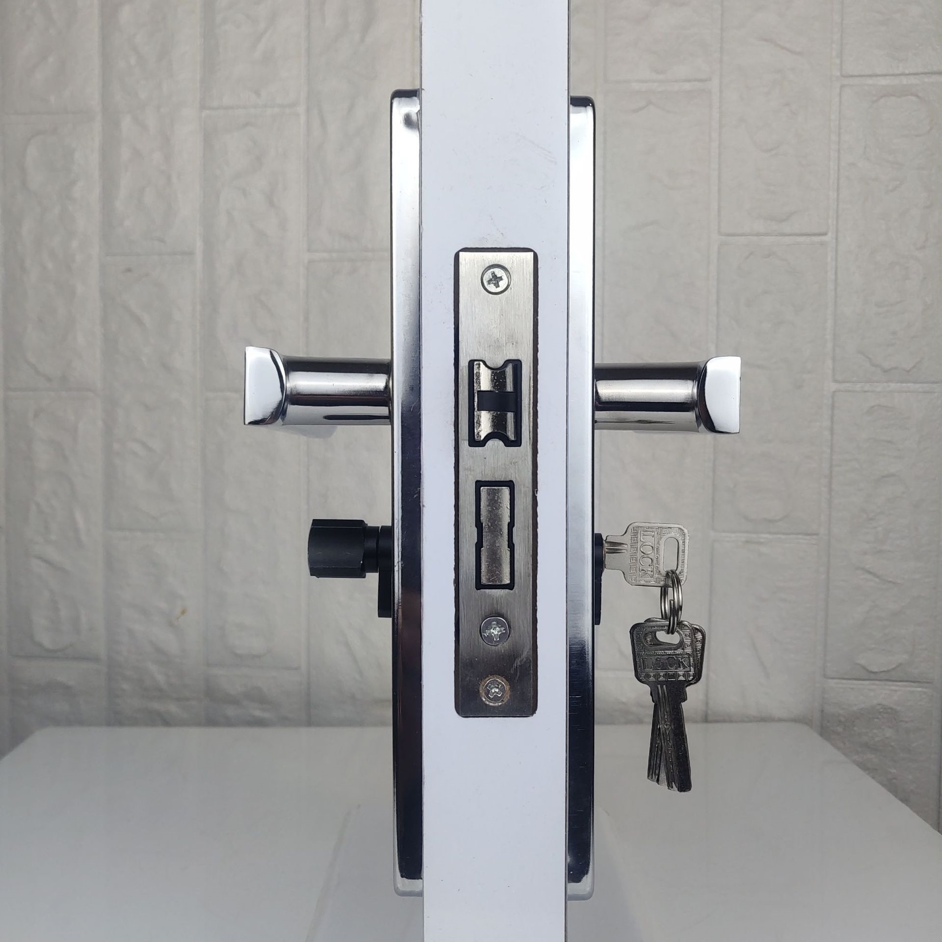 黑色室内木门锁简约卧室法耐房门分体执手锁工程门把手eyz