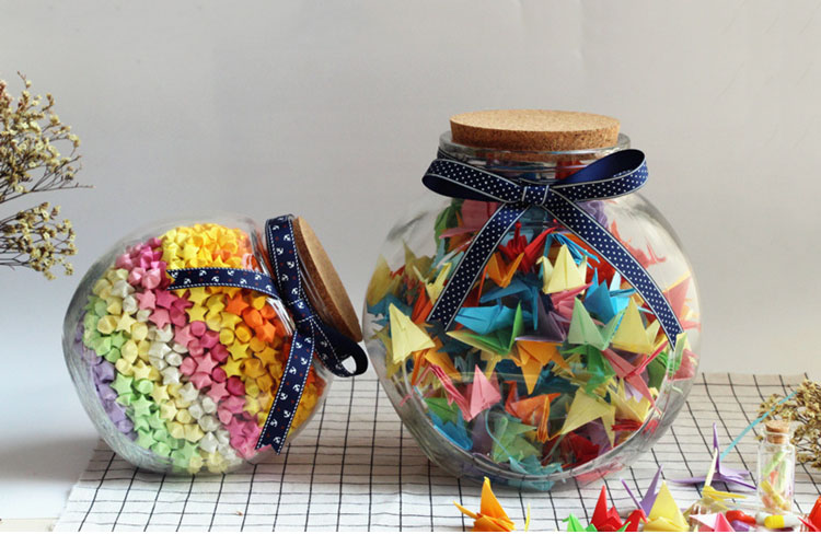 特大号520只千纸鹤瓶1314星星瓶超大号1000千纸鹤许愿瓶diy星星管封后