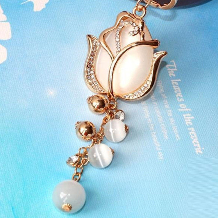 摆地摊高档水钻水晶汽车钥匙扣女韩国可爱创意包挂件钥匙链圈饰品 三