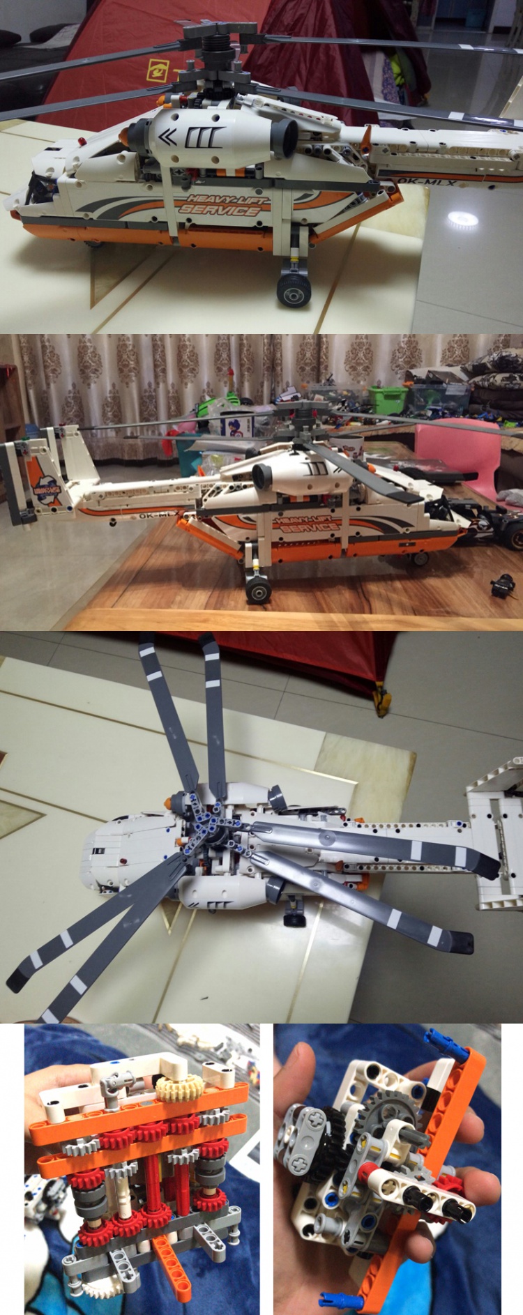 兼容乐高科技航天电动重型运输直升机拼装飞机小玩具积木组装模型