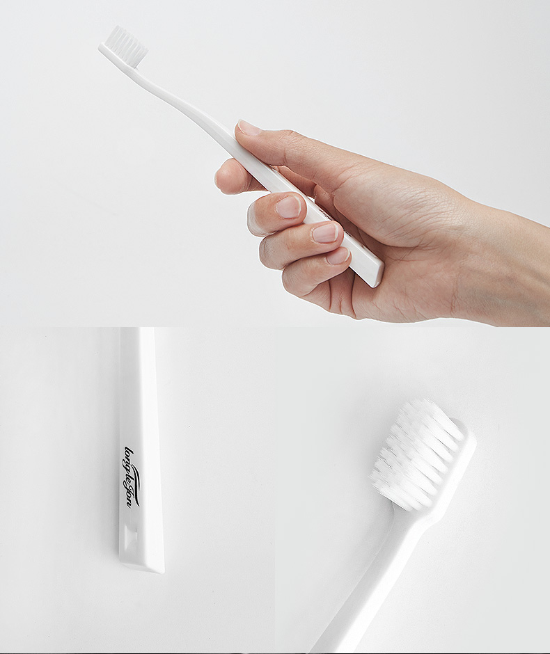 抖音同款黑白配纤巧深洁银离子细软毛牙刷8支家庭装