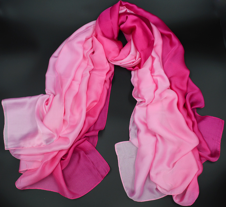 热卖纯色真丝缎面丝巾女春夏超大百搭防晒披肩秋冬长款桑蚕丝丝绸围巾