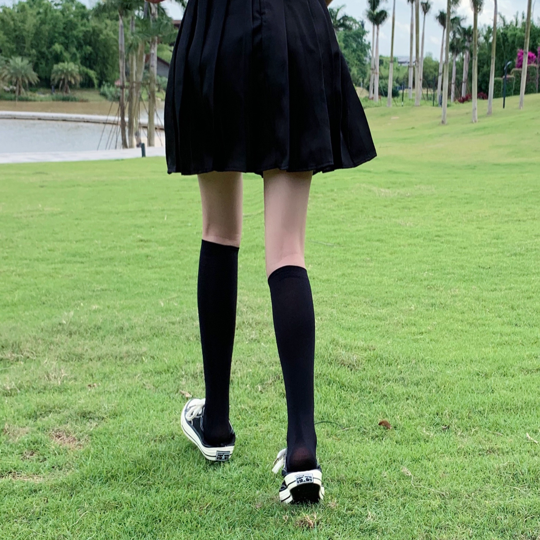 suntekjk制服袜子女夏季薄款白色及膝小腿袜学生天中筒袜lolita丝袜