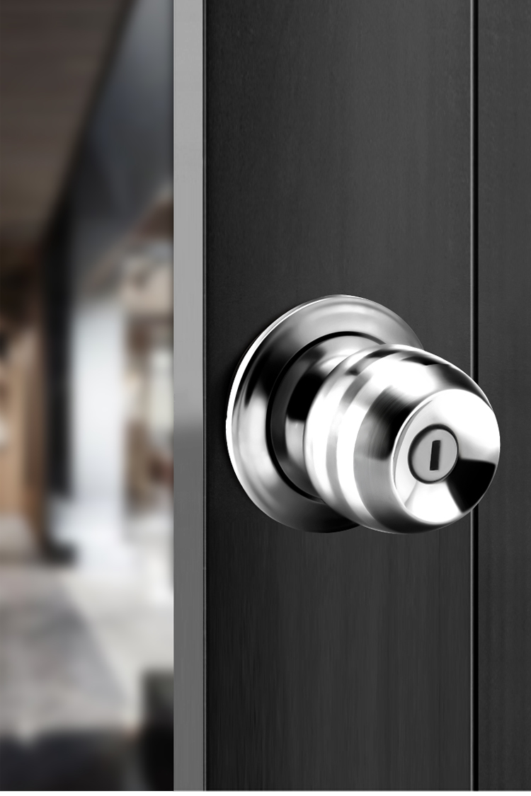 jingping房门锁家用木门球锁不锈钢卫生间老式通用型室内门锁圆球