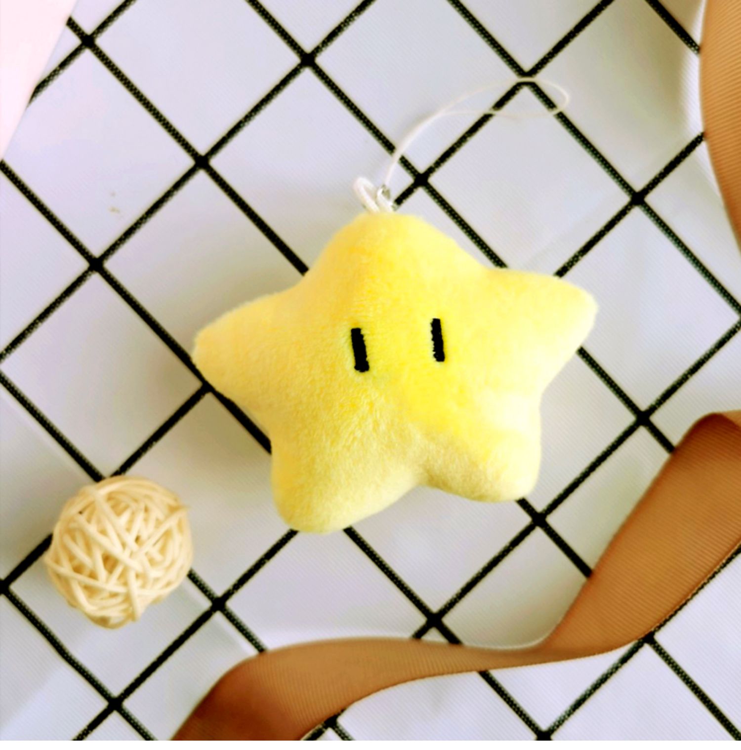 小星星书包挂件公仔毛绒玩偶背包挂饰日系女生可爱ins包包钥匙扣