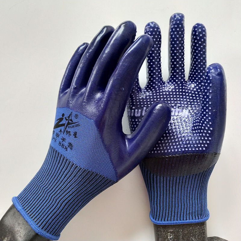 劳保钢筋工地浸胶pvc688手套新款 6双 p888(牛郎星)点胶手套》无著