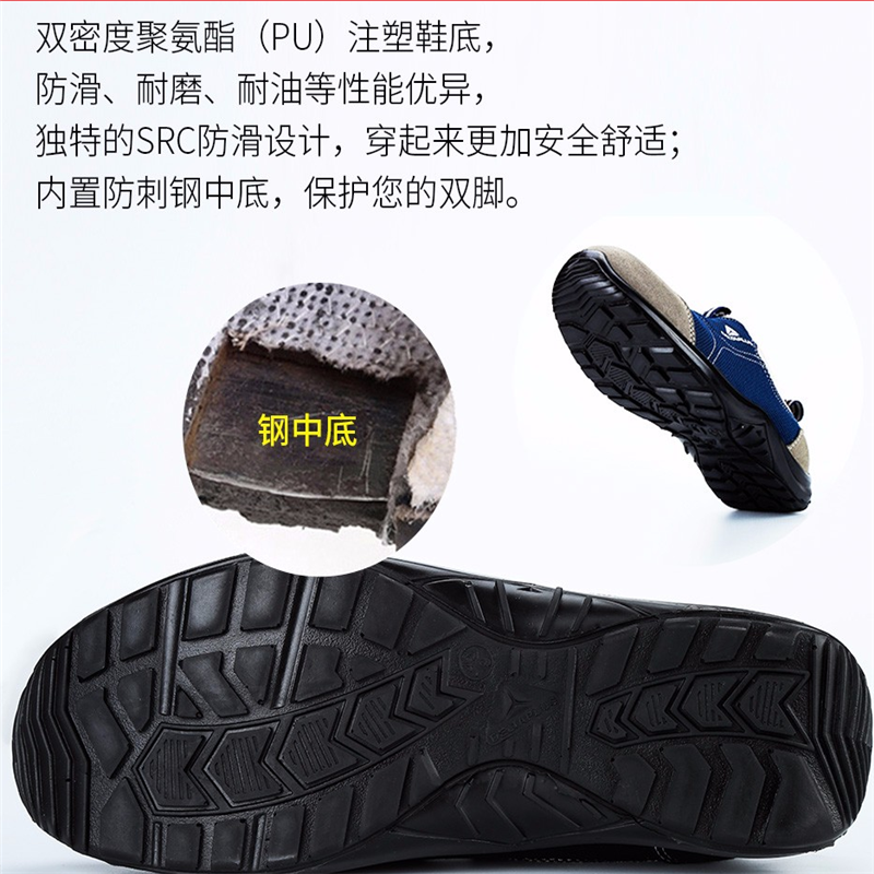 代尔塔劳保鞋301216蓝色防砸防穿刺