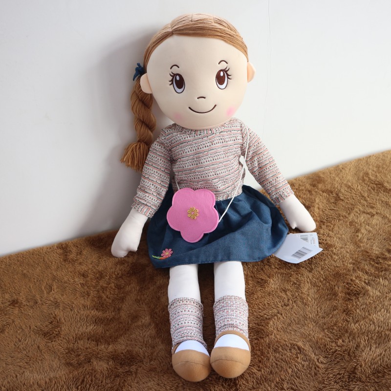 儿童过家家洋娃娃女孩生日礼物精致可爱布娃娃 粉色裙 85厘米