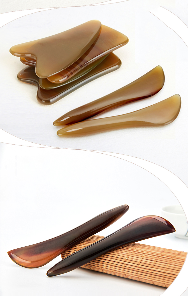 刮痧板面部脸部拨筋美容棒面部通用经络刮痧板牛角全身通用美颜工具