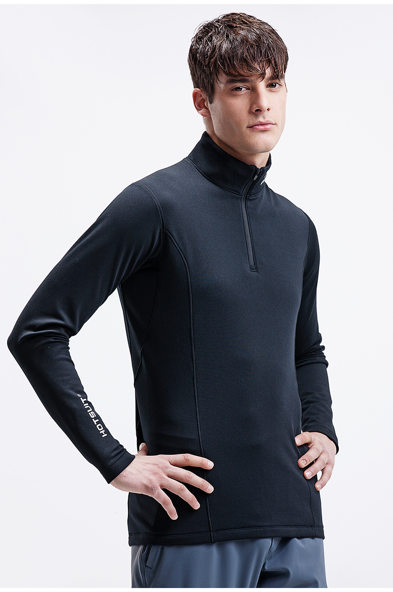 hotsuit运动长t男2019秋季新款健身跑步运动长袖上衣高领舒适t恤