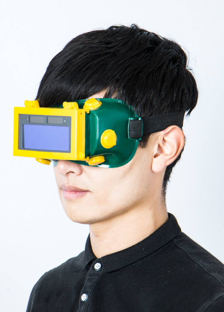 定做 电焊眼镜自动变光防强光翻盖烧焊工氩弧焊变色护目镜 变光眼镜