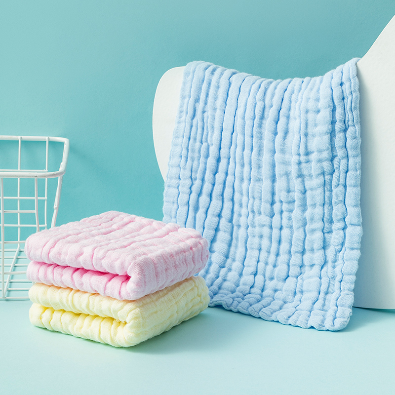 金菁jinjing3条装童婴毛巾家用纯棉6层泡泡纱柔软吸水亲肤健康不掉毛