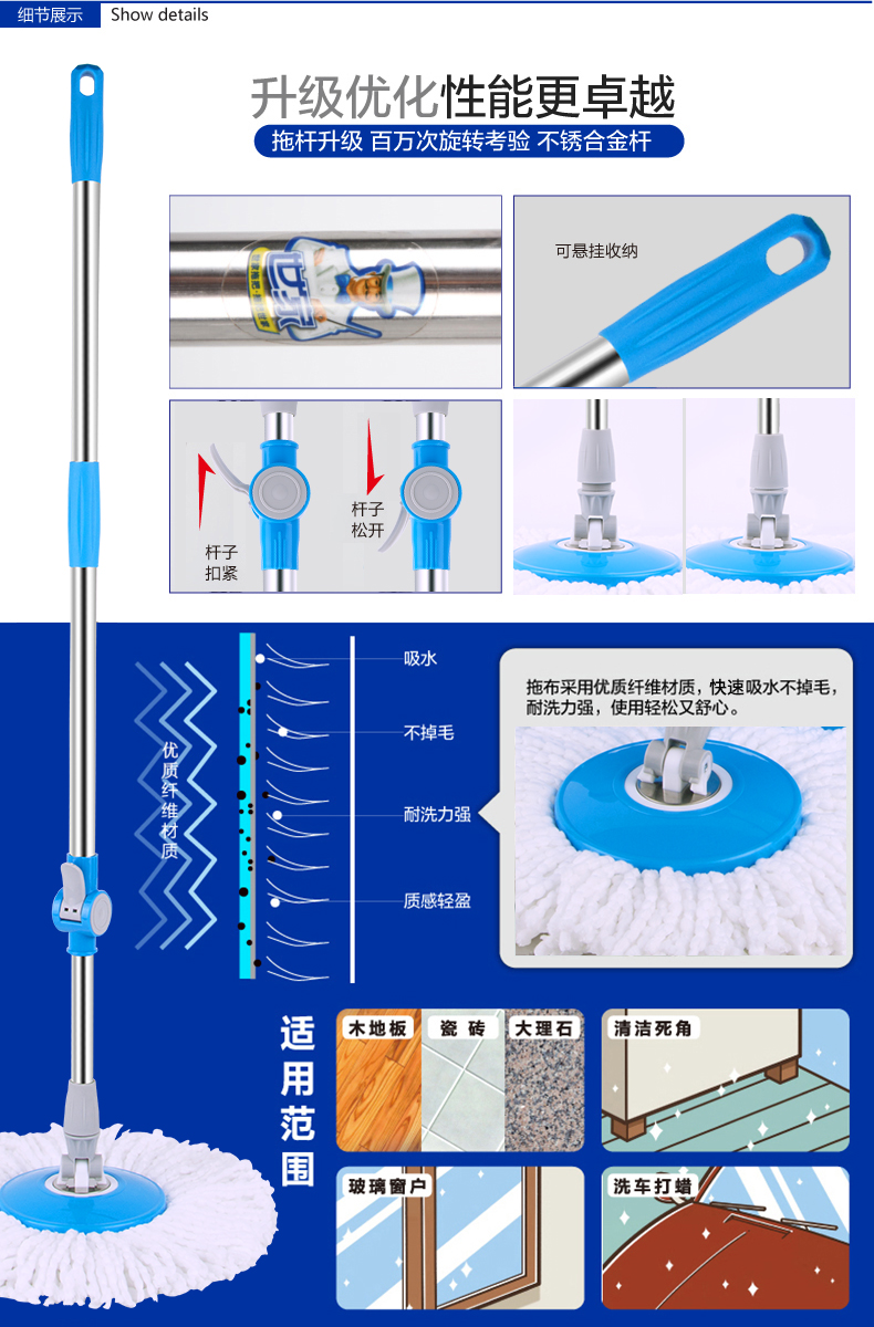 旋转拖把拆卸图图片