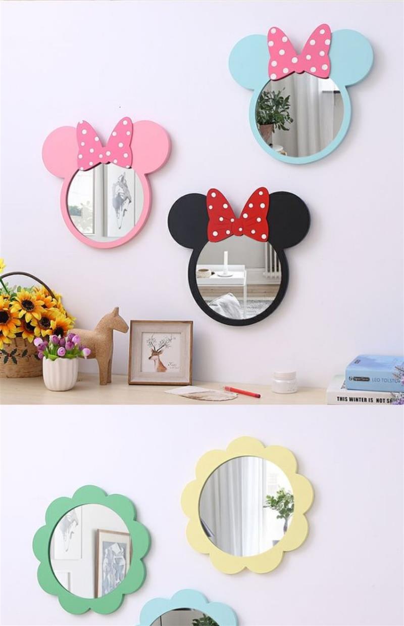 幼儿园厕所卫生间洗手间贴墙镜子浴室镜儿童房创意装饰卡通梳妆镜