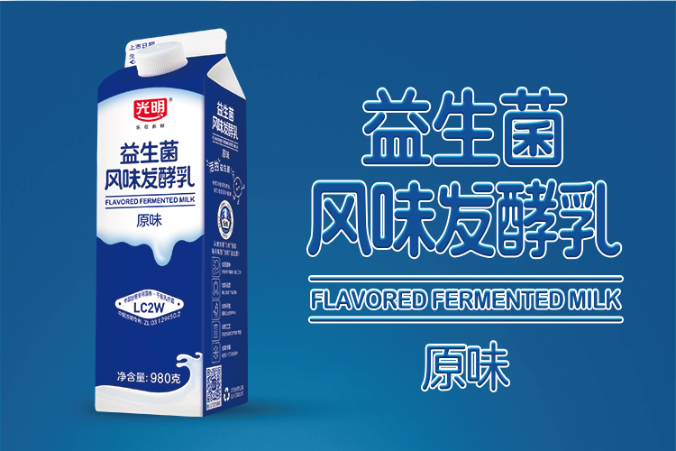 光明益生菌风味发酵乳原味980g