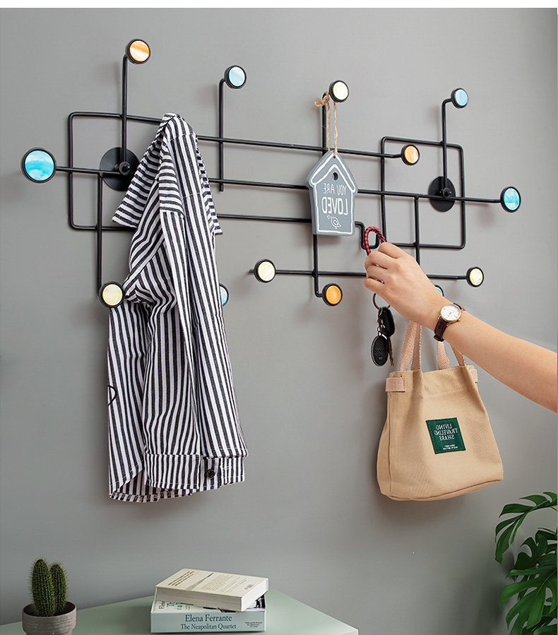 衣服挂钩壁挂墙壁挂架入户法耐创意墙上挂衣钩玄关门口轻奢粘钩挂衣架