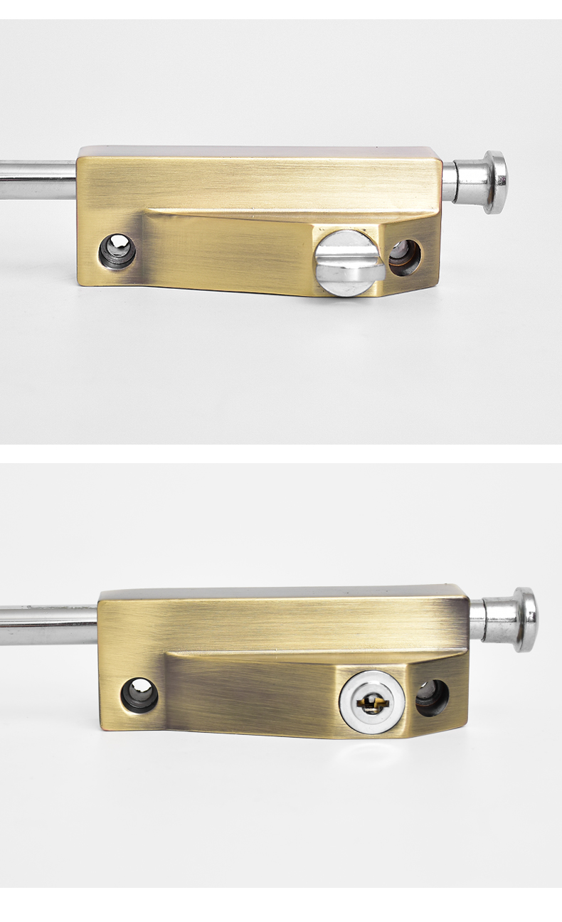 jing ping 木门地锁弹簧插销锁门插销开门地插销地插锁自动旋转门锁