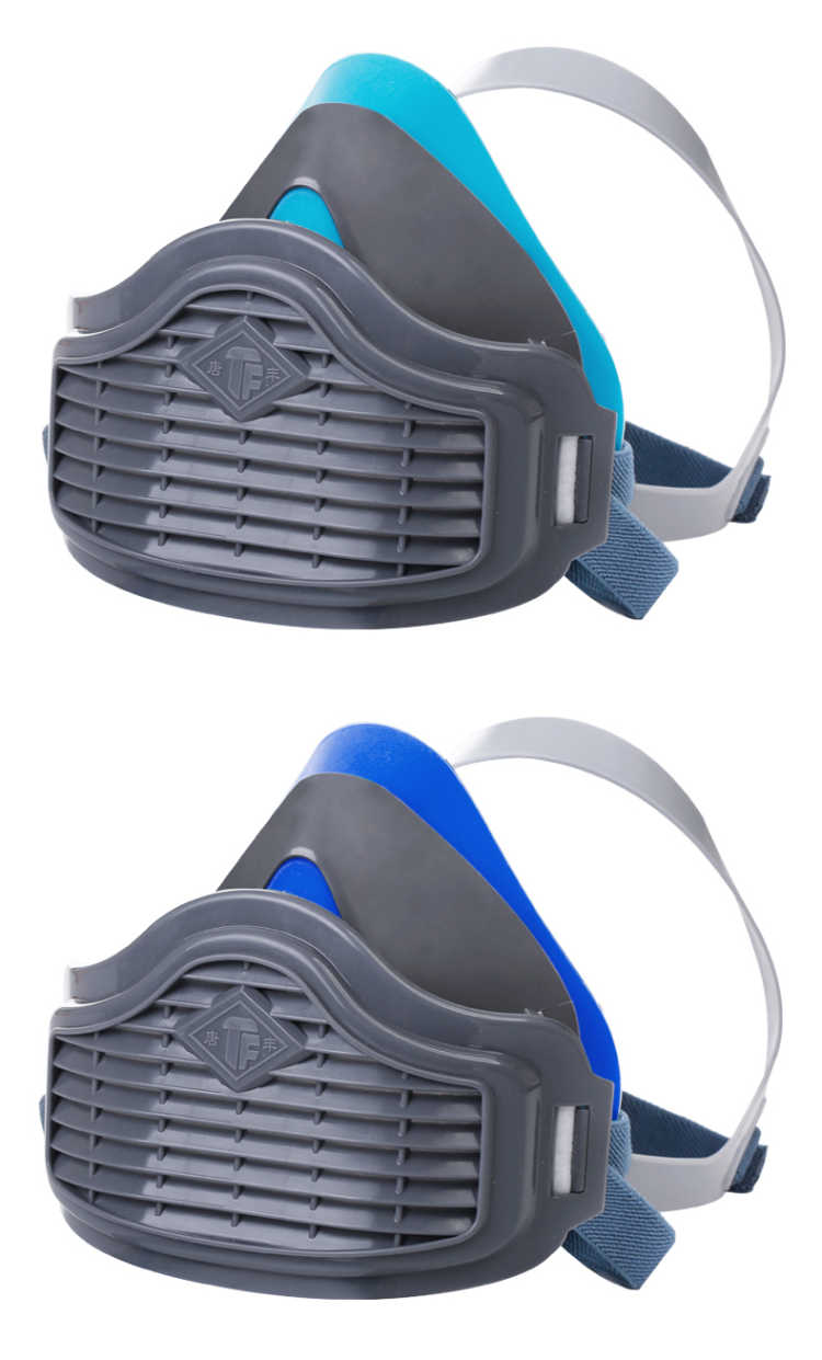 唐丰tf1502硅胶防尘口罩男透气工业粉尘打磨劳电焊装修防护面具白色