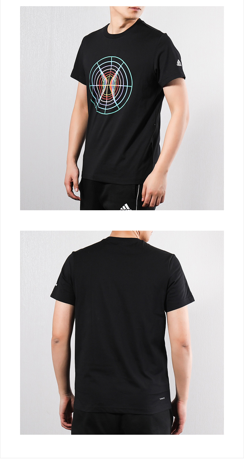 adidas阿迪达斯短袖t恤男装2019夏季新款圆领休闲运动体恤dx0301