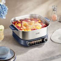 苏泊尔(SUPOR)电磁炉IH电火锅0涂层6L家用分体式多功能锅2200W猛火电热锅烤涮一体电炒锅C22-IC821