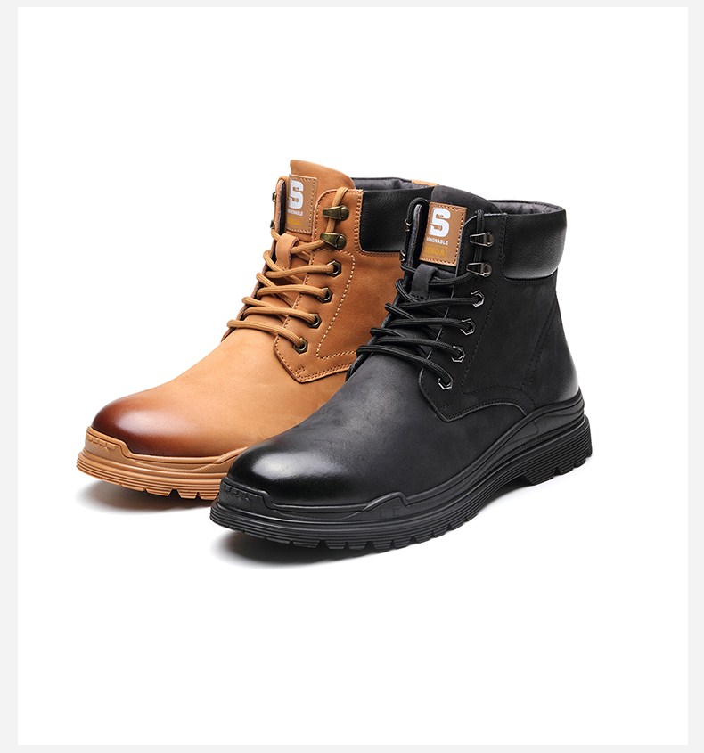 senda森达2019冬新专柜同款欧美机车风休闲男马丁靴1xp06dd9