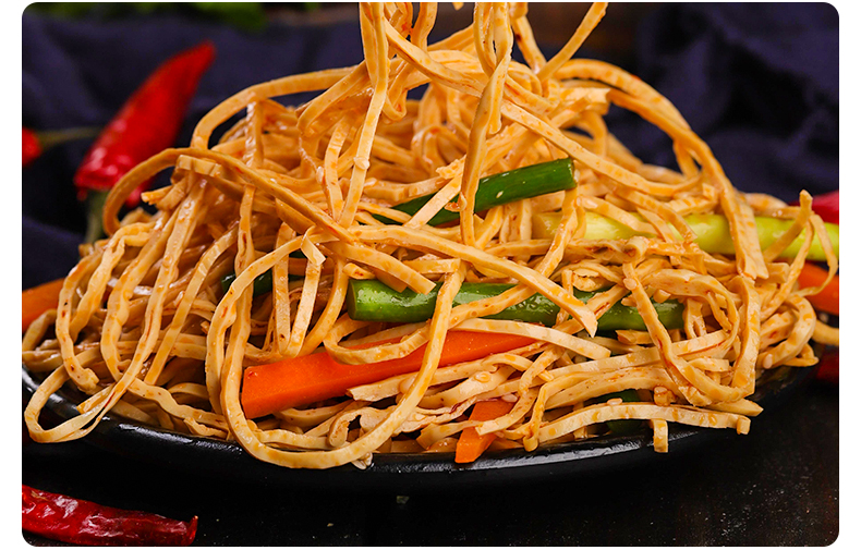 云丝豆腐丝干凉拌天然豆油皮豆制品干货油豆皮丝腐竹丝豆丝500g