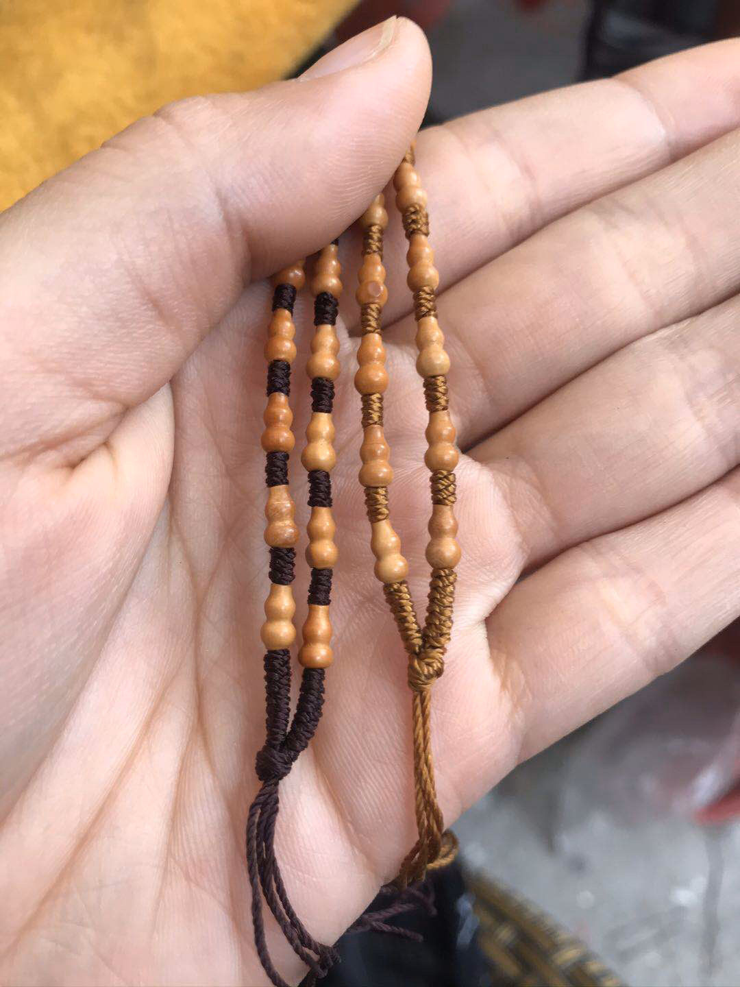 手工编织橄榄核小葫芦项链绳吊坠挂件绳翡翠玉坠蜜蜡男女珠链绳子三结