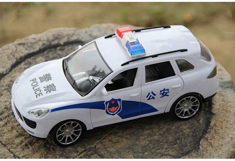 遥控警车重力感应方向盘充电动开门警笛灯光警察汽车模型儿童玩具