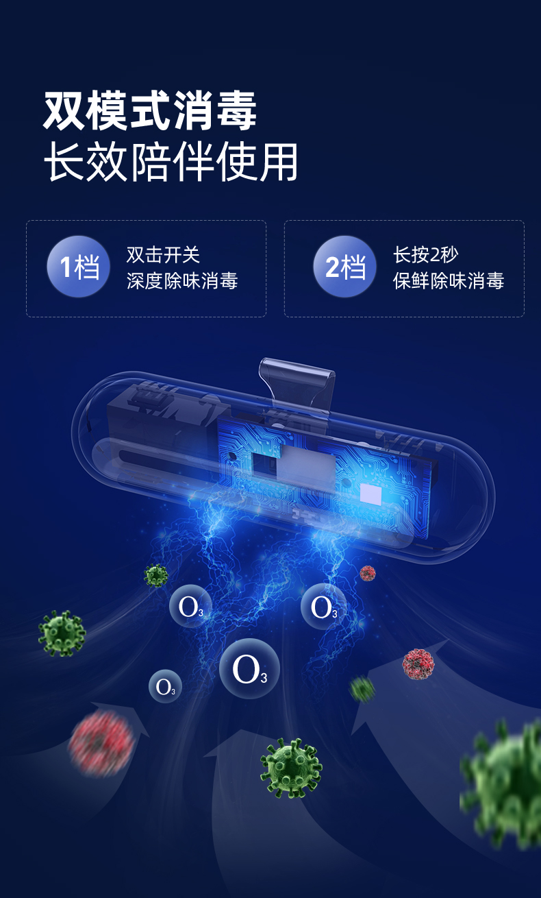 [eraclean]冰箱除味器cw-b01去异味除臭氧杀菌净化器消毒神器冰箱专用