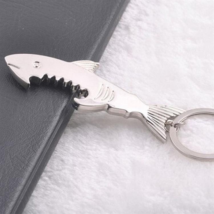 啤酒开瓶器鲨鱼造型启瓶器开酒器店啤酒瓶起子钥匙扣开啤酒