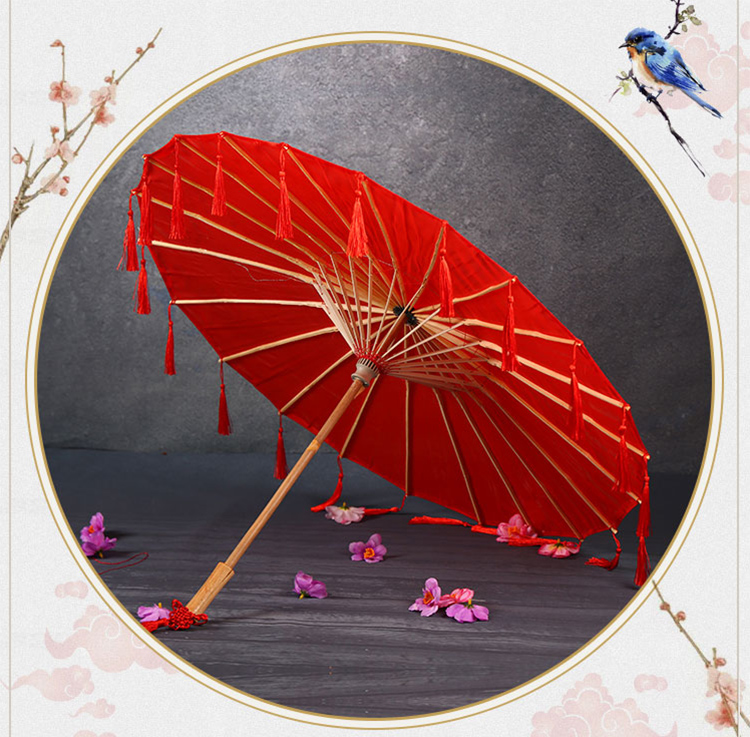 创意古风油纸伞古典伞防雨绸布伞舞蹈伞家用雨伞广场舞表演伞