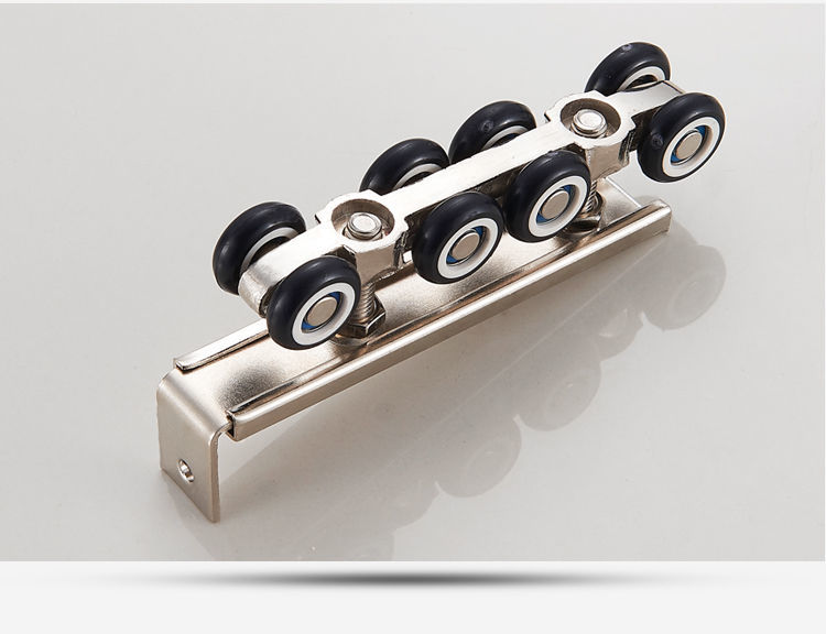 移门滑轮滑轨吊轮导轨静音浴室窗帘玻璃门移门轨道阳台推拉门滑轮